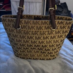 Michael Kors Brown Monogram Tote Bag